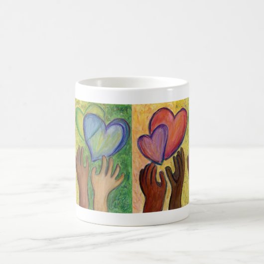 Hands- en hartendiversiteit Liefde Art Mok voor aa (Center)