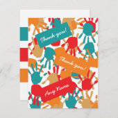 Hands Hartelijk dank Bedankkaart (Voorkant / Achterkant)