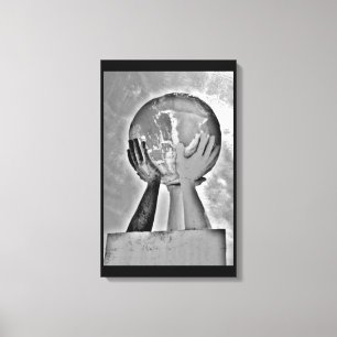 Hands helpen canvas afdruk