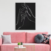 Hands helpen canvas afdruk (Insitu (Woonkamer))