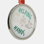 Hands helpen metalen ornament (Rechts)