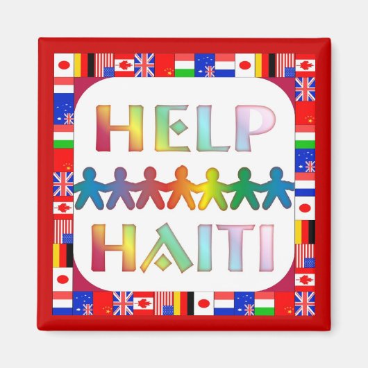 Hands Helping Haiti Magnet Magneet (Voorkant)