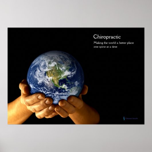 Hands Holding Earth Chiropractisch Poster (Voorkant)