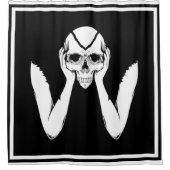 Hands Holding Skull Showgordijn Douchegordijn (Voorkant)