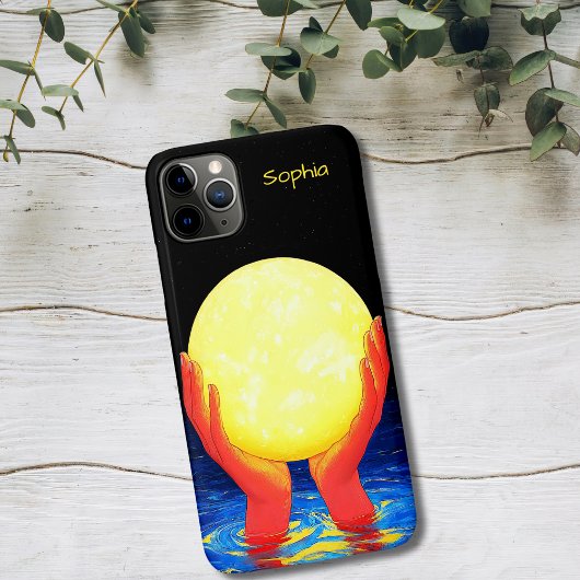 Hands Holding the Moon Case-Mate iPhone Case