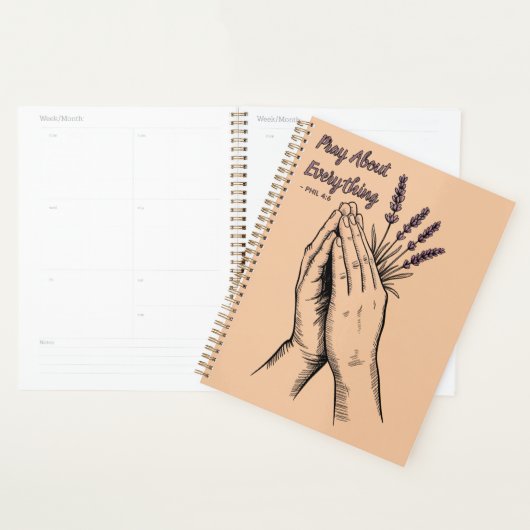 Hands in Prayer Devotional design- Lavender (Devant avec enveloppe)
