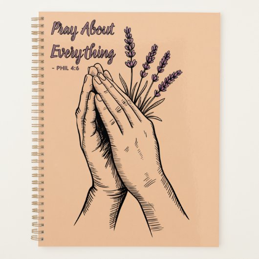 Hands in Prayer Devotional design- Lavender (Devant)