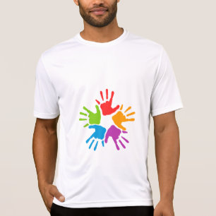 "Hands"Mannen sport-Tek uitgerust met T-Shirt