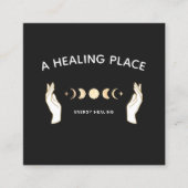 Hands Moon Phases Energy Worker Vierkante Visitekaartje (Voorkant)