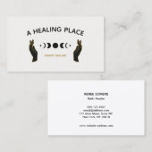 Hands Moon Phases Energy Worker Visitekaartje (Voorkant / Achterkant)