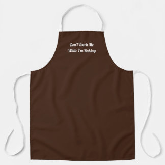 Hands Off Apron in Brown Schort