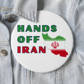 Hands Off Iran Ronde Button 6,0 Cm (In situ)