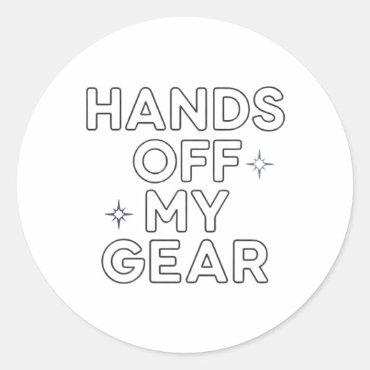 Hands Off My Gear" Vinyl Sticker (Voorkant)