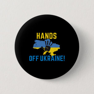 Hands Off Oekraïne Ronde Button 5,7 Cm