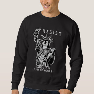 Hands Off Our Schools Patriottische Pinguïn Weerst Trui