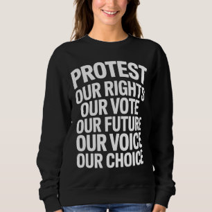 Hands Off Protest Onze Rechten Onze Stem Verklarin Trui