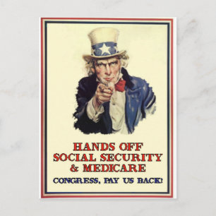 Hands Off Social Security Briefkaart