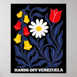 Hands Off Venezuela Subtiele anti-Trump-tuin Poster