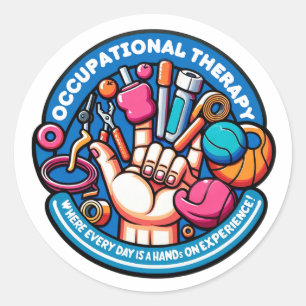 Hands-on therapie - Occupational Therapy Ronde Sticker
