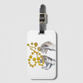 Hands Outstretched with Golden Globes Bagagelabel (Voorkant (verticaal))