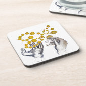 Hands Outstretched with Golden Globes Bier Onderzetter (Linkerzijde)