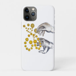 Hands Outstretched with Golden Globes iPhone 11 Pro Hoesje