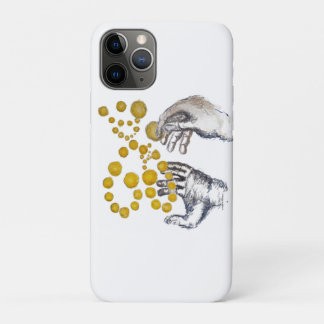 Hands Outstretched with Golden Globes iPhone 11 Pro Hoesje