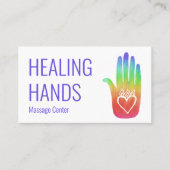 Hands Rainbow Colorful Painted Hamsa Visitekaartje (Voorkant)
