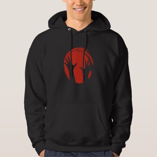 Hands Silhouette Circle Hoodie (Voorkant)