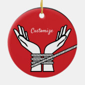 Hands Tied Thunder_Cove Keramisch Ornament (Achterkant)