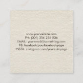 Hands Tree - waterverf bladeren Vierkante Visitekaartje (Achterkant)