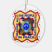 Hands van de vrede keramisch ornament (Links)