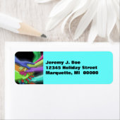 Hands Vrienden Gestapeld Neon Retouradres Labels (Insitu)