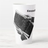 Hands w architecturale blauwdrukken,  Business Latte Mok (Voorkant)