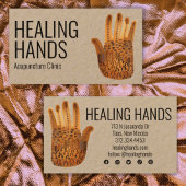 Hands Waterverf Boho Social Media Icons Visitekaartje