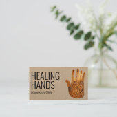 Hands Waterverf Boho Social Media Icons Visitekaartje (Staand voorkant)