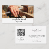 Hands Working Handyman Carpenter Simple Visitekaartje (Voorkant / Achterkant)