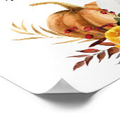 Handsanitiseringsstation Floral Pumpkins Poster (Hoek)