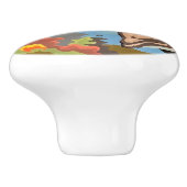 Handschilderd op aantal | Dolfijnen voor afspeeldo Keramische Knop (Zijkant)