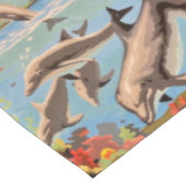 Handschilderd op aantal | Dolfijnen voor afspeeldo Tafelkleed (Gekanteld)