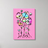 Handschilderen - Abstracte structuurgroep 3 Canvas Afdruk (Voorkant)