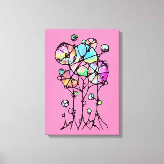 Handschilderen - Abstracte structuurgroep 3 Canvas Afdruk (Voorkant)