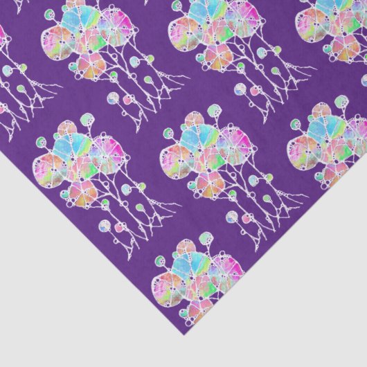 Handschilderen - Abstracte structuurgroep 4 Tissuepapier (Detail)