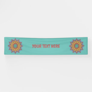 Handschilderend Mandala Klock Face 1 Spandoek