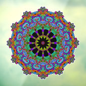 Handschilderend Mandala Klock Face 24 Raamsticker (Vel 3)