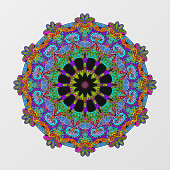 Handschilderend Mandala Klock Face 24 Raamsticker (Vel)
