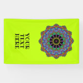 Handschilderend Mandala Klock Face 24 Spandoek (Horizontaal)
