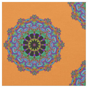 Handschilderend Mandala Klock Face 24 Stof