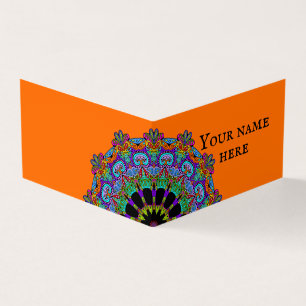 Handschilderend Mandala Klock Face 24 Visitekaartjes