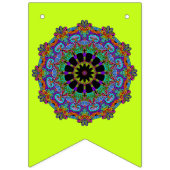 Handschilderend Mandala Klock Face 24 Vlaggetjes (Eerste vlag)